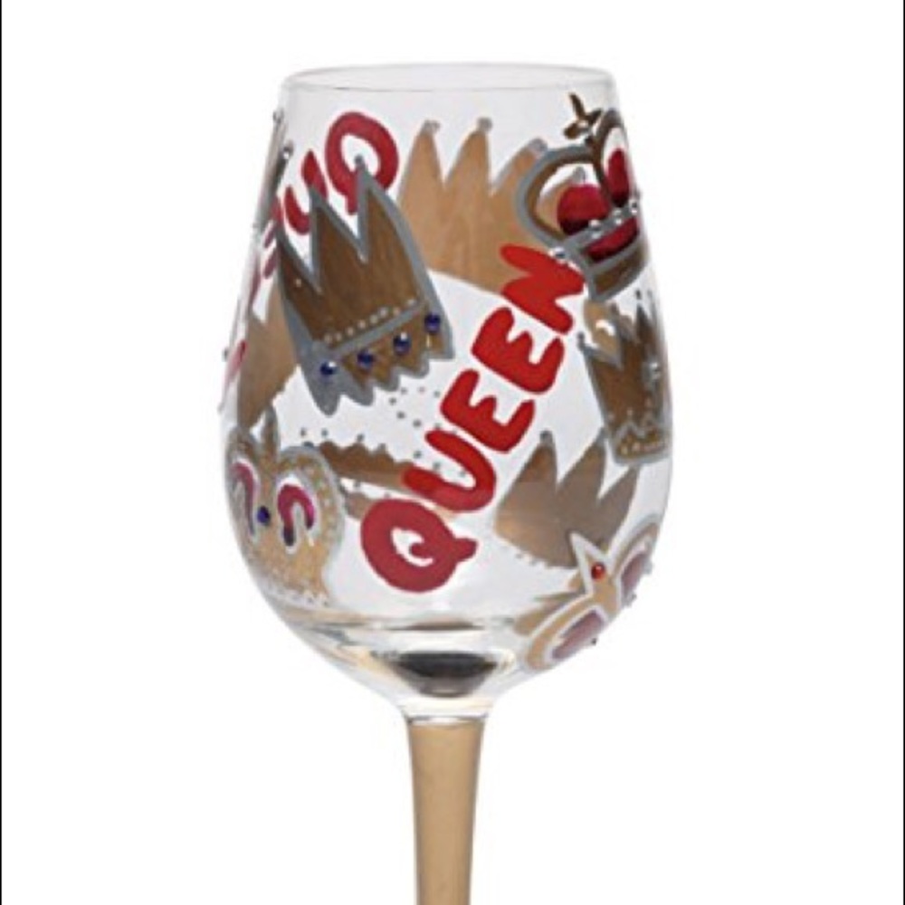 Lolita "Queen" Handpainted Wine Glass